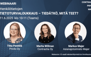 Henkilötietojen tietoturvaloukkaus webinaari